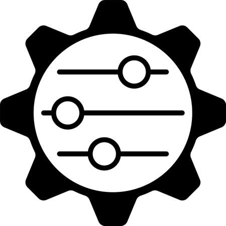 Setting Icon, Gear, User Preference Setting Vector Art Illustrationのイラスト素材