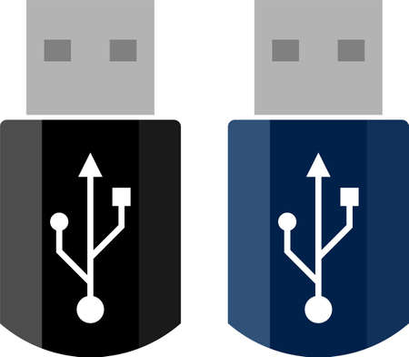 Usb Flash Drive Icon Vector Art Illustrationのイラスト素材