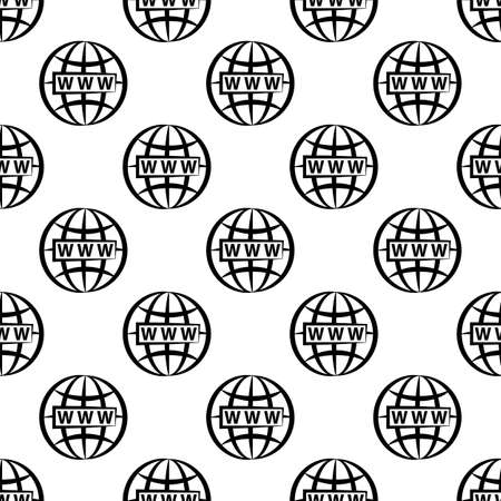 Web Icon Seamless Pattern, Www Icon Vector Art Illustrationのイラスト素材