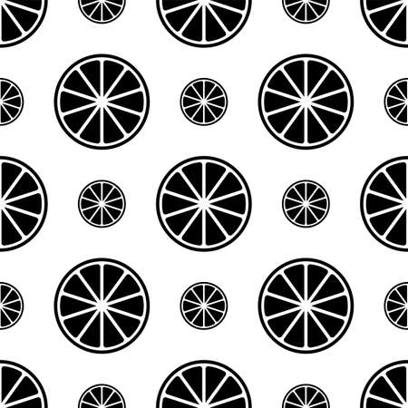 Lemon Icon Seamless Pattern, Lemon Vector Art Illustrationのイラスト素材