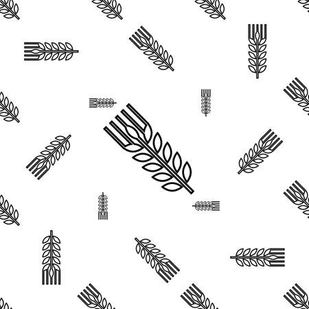 Wheat Ear Spica Icon Seamless Pattern Vector Art Illustrationのイラスト素材