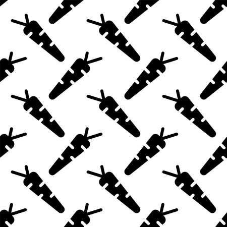 Carrot Icon Seamless Pattern, Vegetable Icon Vector Art Illustrationのイラスト素材