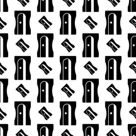 Pencil Sharpener Icon Seamless Pattern, Sharpener Vector Art Illustrationのイラスト素材