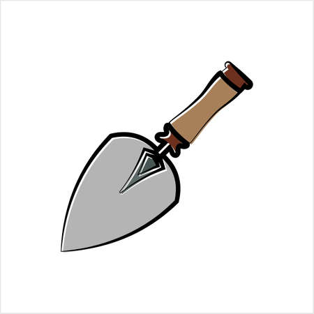 Trowel Icon, Trowel Vector Art Illustrationのイラスト素材