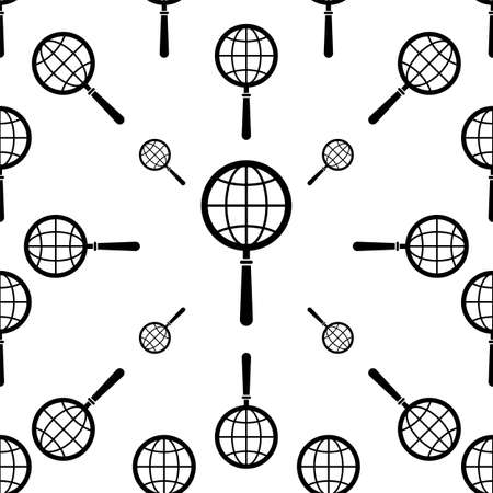 Global Search Icon Seamless Pattern Vector Art Illustrationのイラスト素材