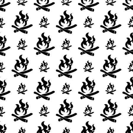 Camp Fire Vector Art Illustrationのイラスト素材