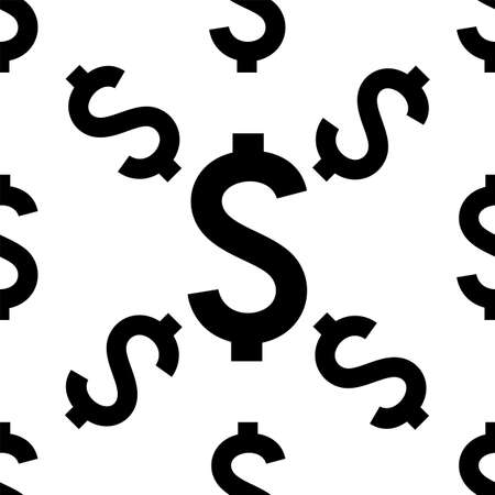 Dollar Sign Seamless Pattern Vector Art Illustrationのイラスト素材