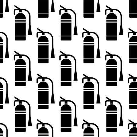 Fire Extinguisher Icon Seamless Pattern Vector Art Illustrationのイラスト素材