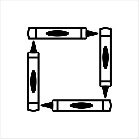 Crayon Icon, Drawing Crayon Vector Art Illustrationのイラスト素材