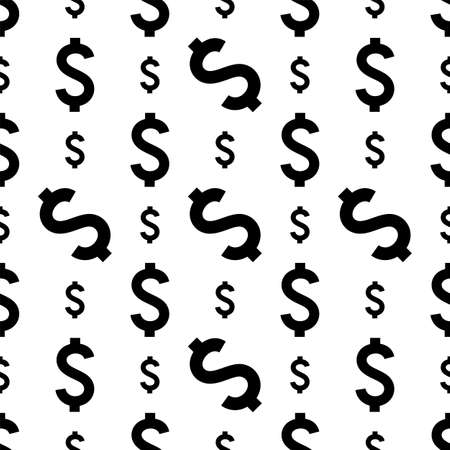 Dollar Sign Seamless Pattern Vector Art Illustrationのイラスト素材