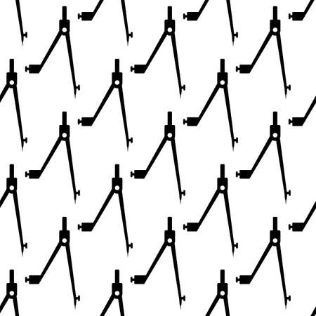 Drawing Compass Icon Seamless Pattern Vector Art Illustrationのイラスト素材
