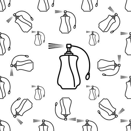Perfume Icon, Perfume Spray Seamless Pattern Vector Art Illustrationのイラスト素材