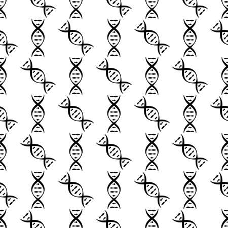 Human Dna Icon Seamless Pattern Vector Art Illustrationのイラスト素材