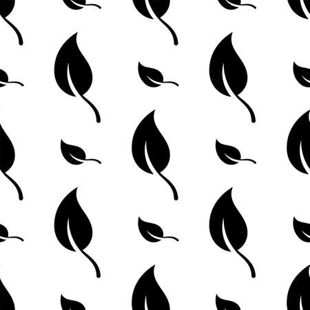 Leaf Icon Seamless Pattern Vector Art Illustrationのイラスト素材
