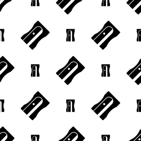 Pencil Sharpener Icon Seamless Pattern, Sharpener Vector Art Illustrationのイラスト素材