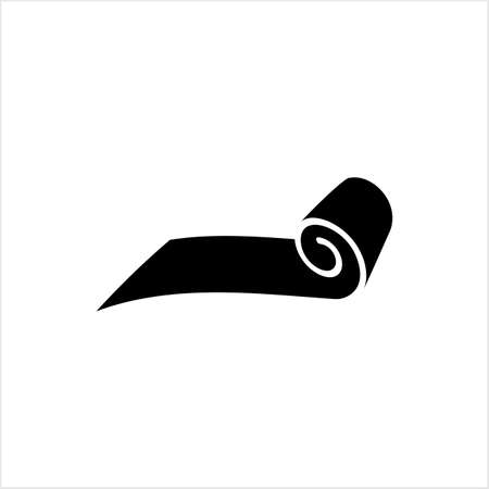 Roll Icon, Mat, Rug, Carpet Or Paper Roll Icon Of Anything, Vector Art Illustrationのイラスト素材