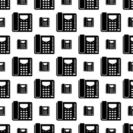 Telephone Icon, Phone Seamless Pattern Vector Art Illustrationのイラスト素材