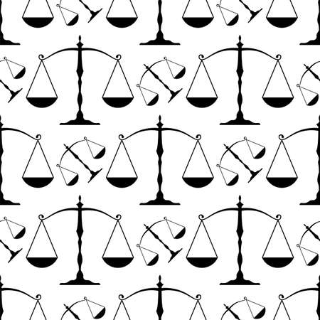 Weight Balance Icon Seamless Pattern Vector Art Illustrationのイラスト素材