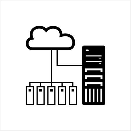 Cloud Server Icon Vector Art Illustrationのイラスト素材