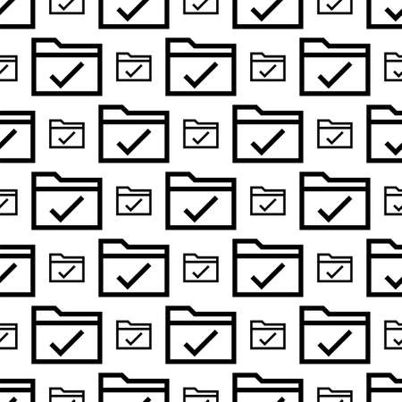 Computer Folder Icon, File Folder System Seamless Pattern Vector Art Illustrationのイラスト素材