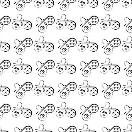 Game Controller Icon Seamless Pattern Vector Art Illustrationのイラスト素材