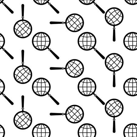 Global Search Icon Seamless Pattern Vector Art Illustrationのイラスト素材