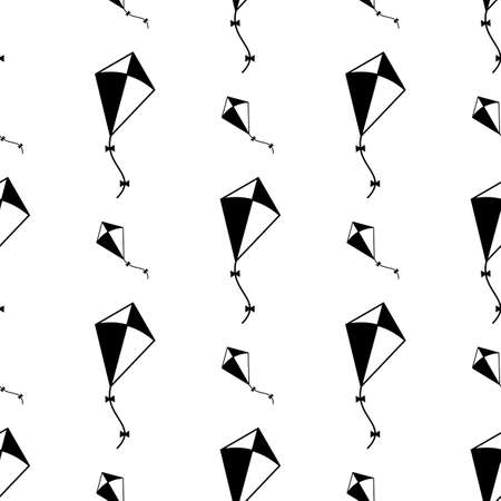 Kite Icon Seamless Pattern Vector Art Illustrationのイラスト素材
