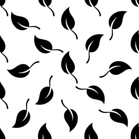 Leaf Icon Seamless Pattern Vector Art Illustrationのイラスト素材