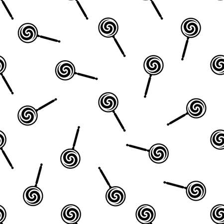 Lollipop Icon Seamless Pattern, Lollipop Vector Art Illustrationのイラスト素材