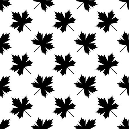 Maple Leaf Icon Seamless Pattern Vector Art Illustrationのイラスト素材