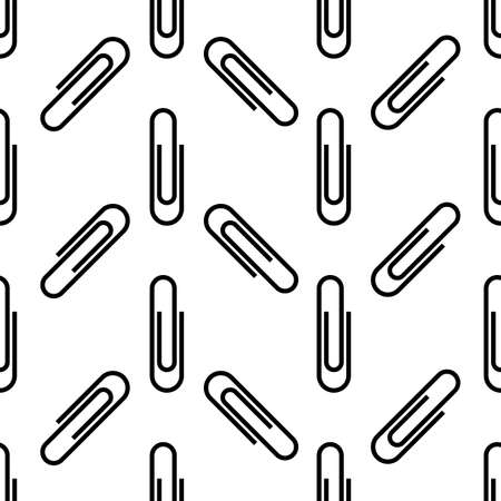 Paper Clip Icon Seamless Pattern Vector Art Illustrationのイラスト素材