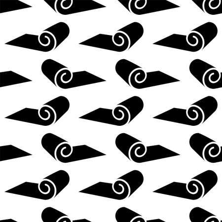 Roll Icon Seamless Pattern, Mat, Rug, Carpet Or Paper Roll Icon Of Anything, Vector Art Illustrationのイラスト素材