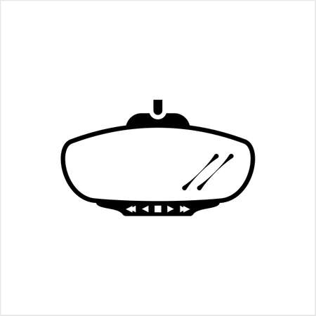 Car Rear View Mirror Icon Vector Art Illustrationのイラスト素材