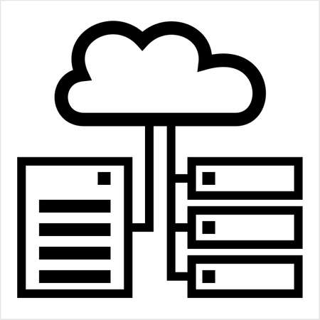 Cloud Server Icon Vector Art Illustrationのイラスト素材