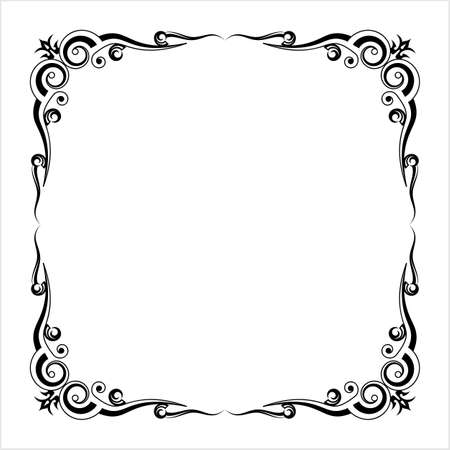 Frame Border Design, Decorative Design Vector Art Illustrationのイラスト素材