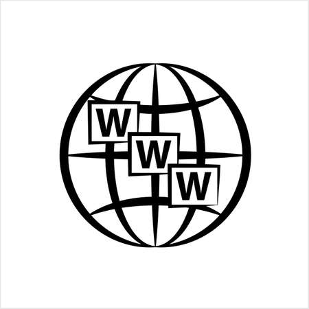 Web Icon, Www Icon Vector Art Illustrationのイラスト素材