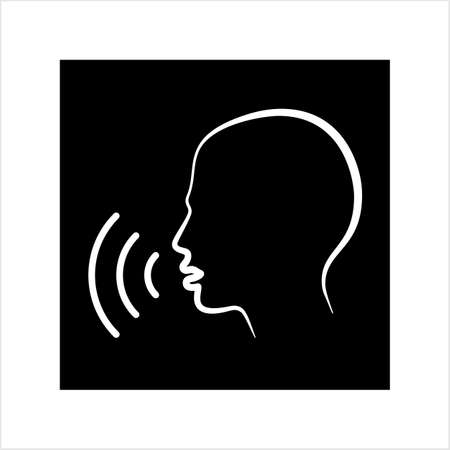 Voice Control Command Icon, Artificial Intelligence Vector Art Illustrationのイラスト素材