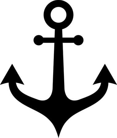 Anchor Icon, Flat Vector Art Illustration