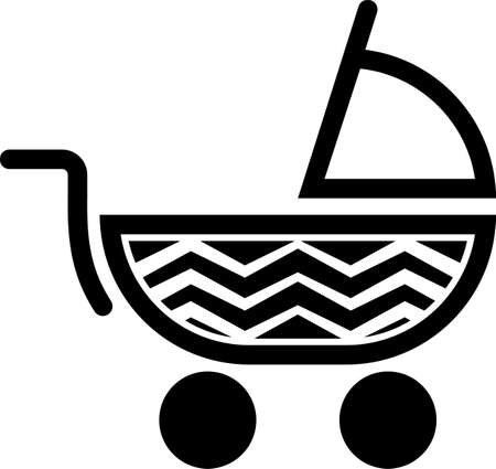 Baby Carriage Icon Vector Art Illustrationのイラスト素材