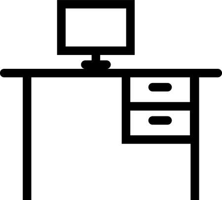 Desk Icon, Desk Vector Art Illustrationのイラスト素材