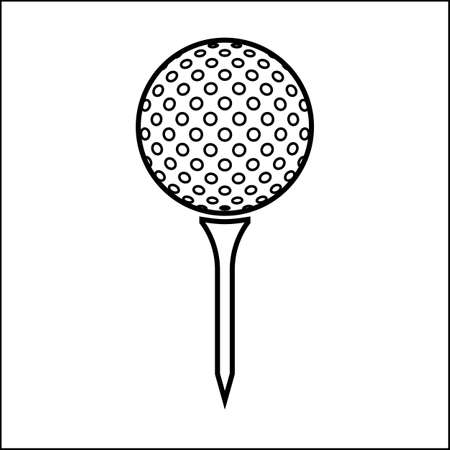 Golf Ball On Tee Icon Vector Art Illustrationのイラスト素材