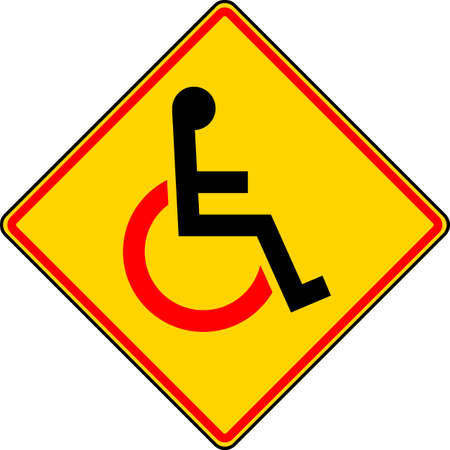 Handicap Signage Design, Disabled Vector Art Illustrationのイラスト素材