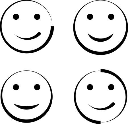 Happy Icon, Smiley Face Icon Vector Art Illustrationのイラスト素材