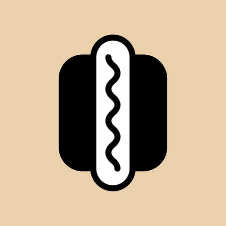 Hot Dog Icon Vector Art Illustrationのイラスト素材