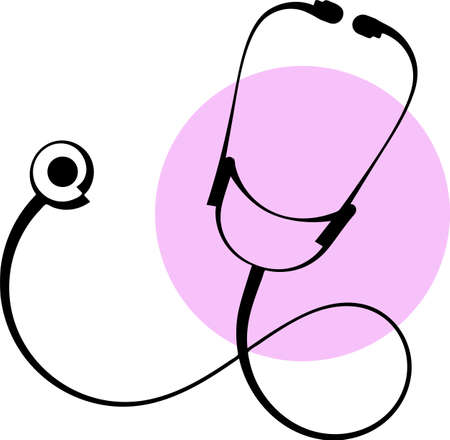 Stethoscope Icon, Acoustic Medical Device Vector Art Illustrationのイラスト素材