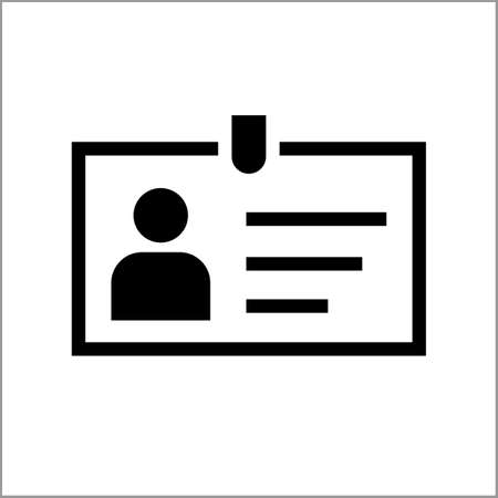 Id Card Icon Vector Art Illustrationのイラスト素材