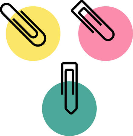 Paper Clip Icon Vector Art Illustrationのイラスト素材