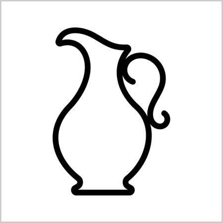 Jug Icon, Jug Vector Art Illustrationのイラスト素材