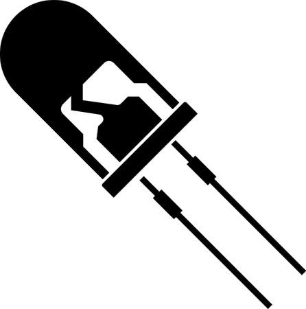 Led Icon, Light Emitting Diode Vector Art Illustrationのイラスト素材