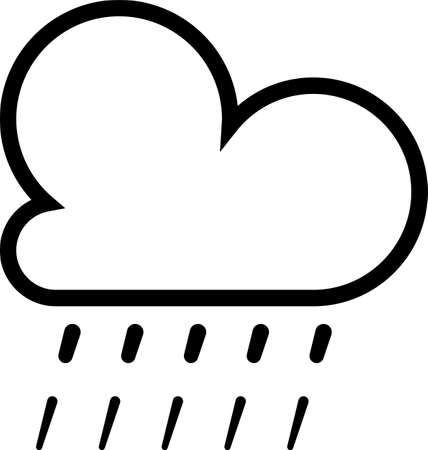 Rain Icon, Rain Vector Art Illustrationのイラスト素材